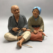 Load image into Gallery viewer, Japanese Hakata Urasaki Traditional Couple Ceramic Figurine (7")
