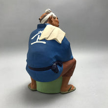 Load image into Gallery viewer, Japanese Hakata Urasaki Man W/ Bale Ceramic Figurine (8")
