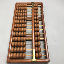 Load image into Gallery viewer, Vintage Wood Brass Abacus Chinese Calculator 13 Columns 91 Wooden Beads (7x14)
