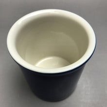Load image into Gallery viewer, Vintage Hall Pottery Cobalt Blue Utensil Crock 301 (5.5")

