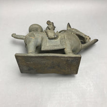 Load image into Gallery viewer, Korean Silla Period Reproduction Horse/ Warrior Earthenware Sculpture (9x12)
