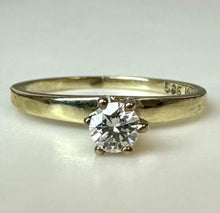 Load image into Gallery viewer, 14K Gold Diamond Solitaire Engagement Ring sz 5.25 (1.6g)
