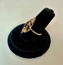 Load image into Gallery viewer, 10K Yellow &amp; Rose Gold Amethyst Ring sz 6 (2.7g)

