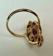 Load image into Gallery viewer, 10K Yellow &amp; Rose Gold Amethyst Ring sz 6 (2.7g)
