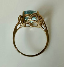 Load image into Gallery viewer, 14K Gold Topaz Diamond Ring sz 7.75 (4.5g)
