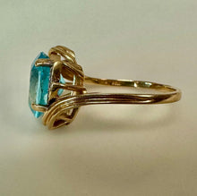 Load image into Gallery viewer, 14K Gold Topaz Diamond Ring sz 7.75 (4.5g)
