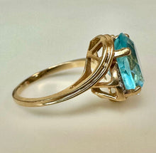Load image into Gallery viewer, 14K Gold Topaz Diamond Ring sz 7.75 (4.5g)
