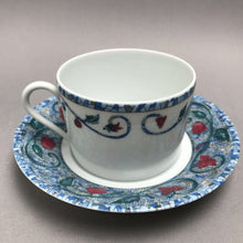 Load image into Gallery viewer, Haviland Limoges 'Fruits et Mosaique' Teacup &amp; Saucer (~2.5x5.75)
