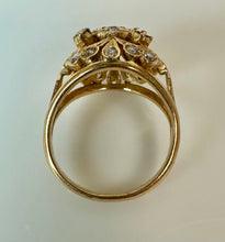 Load image into Gallery viewer, 18K Gold Topaz Diamond Ring sz 5 As-Is (5.5g)
