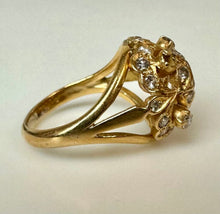 Load image into Gallery viewer, 18K Gold Topaz Diamond Ring sz 5 As-Is (5.5g)
