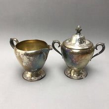 Load image into Gallery viewer, Roger Bros Silverplate Cream Pitcher &amp; Sugar Bowl #2304 (5.5")
