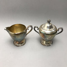 Load image into Gallery viewer, Roger Bros Silverplate Cream Pitcher &amp; Sugar Bowl #2304 (5.5")
