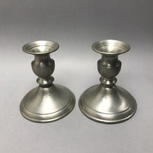 Load image into Gallery viewer, Leonard Weighted Pewter Candlestick Holder Pair (~4.25")
