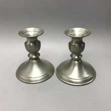 Load image into Gallery viewer, Leonard Weighted Pewter Candlestick Holder Pair (~4.25")
