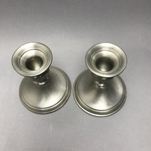Load image into Gallery viewer, Leonard Weighted Pewter Candlestick Holder Pair (~4.25")
