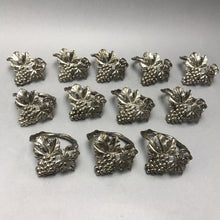 Load image into Gallery viewer, Set of 12 Silverplate Grapes Napkin Rings
