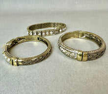 Load image into Gallery viewer, Heidi Daus My Inheritance Goldtone Clear Crystal Bracelet Set of 3 NIB (7.5" Inside Circumference)
