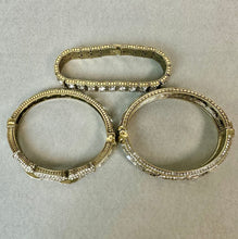 Load image into Gallery viewer, Heidi Daus My Inheritance Goldtone Clear Crystal Bracelet Set of 3 NIB (7.5" Inside Circumference)
