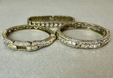 Load image into Gallery viewer, Heidi Daus My Inheritance Goldtone Clear Crystal Bracelet Set of 3 NIB (7.5" Inside Circumference)
