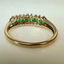 Load image into Gallery viewer, 14K Gold Green Tourmaline Diamond Ring sz 7 (2.4g)

