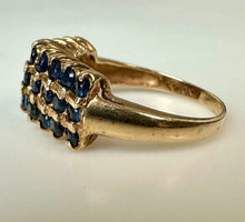 Load image into Gallery viewer, 10K Gold Sapphire Ring sz 7 (3.6g)
