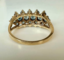 Load image into Gallery viewer, 10K Gold Blue Topaz Ring sz 8 (3.7g)
