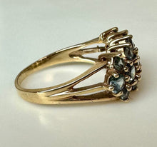 Load image into Gallery viewer, 10K Gold Blue Topaz Ring sz 8 (3.7g)
