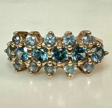 Load image into Gallery viewer, 10K Gold Blue Topaz Ring sz 8 (3.7g)

