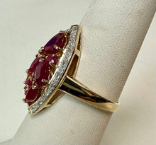 Load image into Gallery viewer, 10K Gold Ruby Diamond Ring sz 7 (4.5g)
