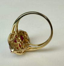 Load image into Gallery viewer, 10K Gold Ruby Diamond Ring sz 7 (4.5g)

