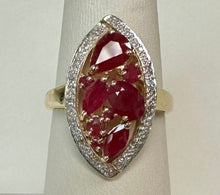 Load image into Gallery viewer, 10K Gold Ruby Diamond Ring sz 7 (4.5g)
