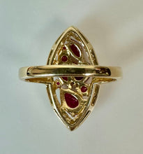 Load image into Gallery viewer, 10K Gold Ruby Diamond Ring sz 7 (4.5g)
