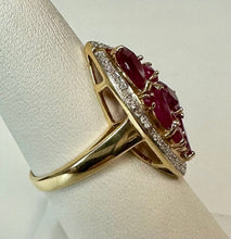Load image into Gallery viewer, 10K Gold Ruby Diamond Ring sz 7 (4.5g)

