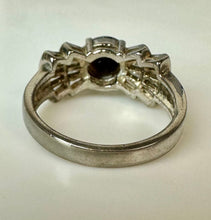 Load image into Gallery viewer, Vintage Deco Sterling Onyx CZ Ring sz 8
