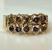 Load image into Gallery viewer, 14K Gold Champagne Diamond Ring sz 7 (3.0g)
