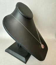 Load image into Gallery viewer, 10K Gold Ruby 1" Pendant on 18" Chain Necklace (3.2g)
