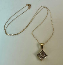 Load image into Gallery viewer, 10K Gold Diamond Pendant on 18" Chain Necklace (1.4g)

