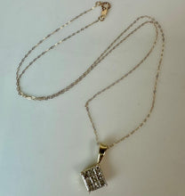 Load image into Gallery viewer, 10K Gold Diamond Pendant on 18" Chain Necklace (1.4g)
