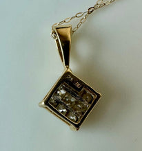 Load image into Gallery viewer, 10K Gold Diamond Pendant on 18" Chain Necklace (1.4g)
