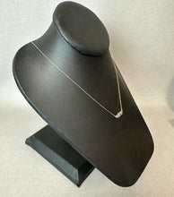 Load image into Gallery viewer, 14K Gold Blue Sapphire Beaded Bar 18" Necklace (1.0g)
