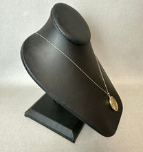 Load image into Gallery viewer, 14K Gold Antique Etched Oval 1.5" Locket on 21" 10K Chain Necklace (5.4g)
