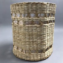 Load image into Gallery viewer, Straw Wicker Waste Basket with Liner (10x9)
