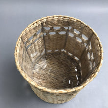 Load image into Gallery viewer, Straw Wicker Waste Basket with Liner (10x9)

