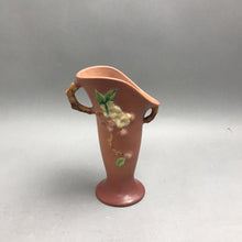 Load image into Gallery viewer, Vintage Roseville Pottery "Apple Blossom" Vase two-handled #382-7 (7")
