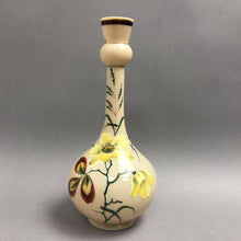 Load image into Gallery viewer, Victorian Bristol Glass Vase with Hand-painted Flowers (10")
