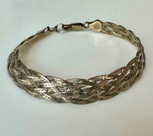Load image into Gallery viewer, Sterling Milor Braided Chain Bracelet (7.5")
