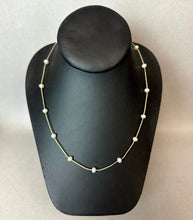 Load image into Gallery viewer, Sterling Pearl Satellite Chain Necklace (18")
