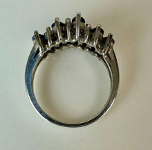 Load image into Gallery viewer, Sterling Blue Topaz CZ Ring sz 7
