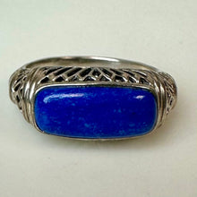 Load image into Gallery viewer, Sterling Filigree Lapis Lazuli Ring sz 6
