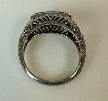 Load image into Gallery viewer, Sterling Filigree Lapis Lazuli Ring sz 6

